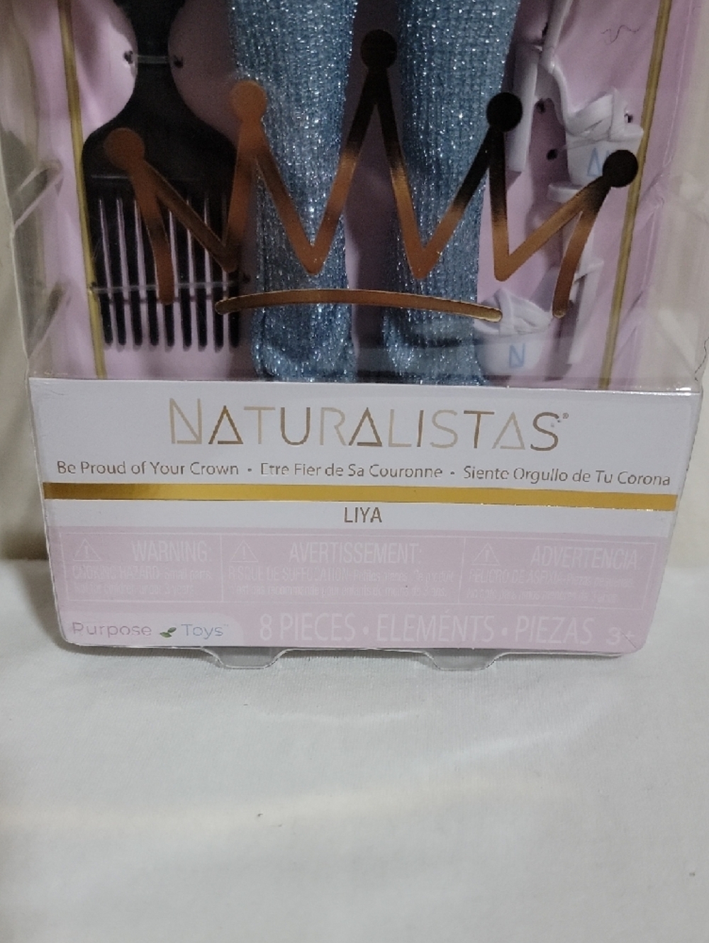 Naturalistas Liya Doll in Sparkle Blue Jumpsuit - Picture 2 of 6